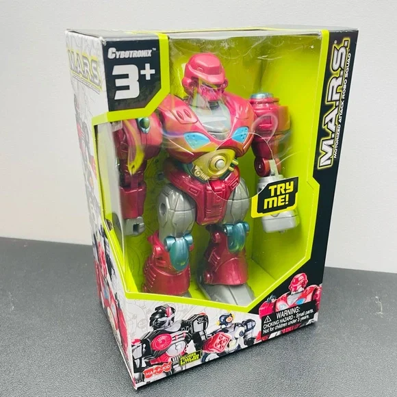 M.A.R.S. Motorized 7" Cybotronix Attack Robo Squad ~ Red Revo Robot (#8831) - Picture 9 of 10